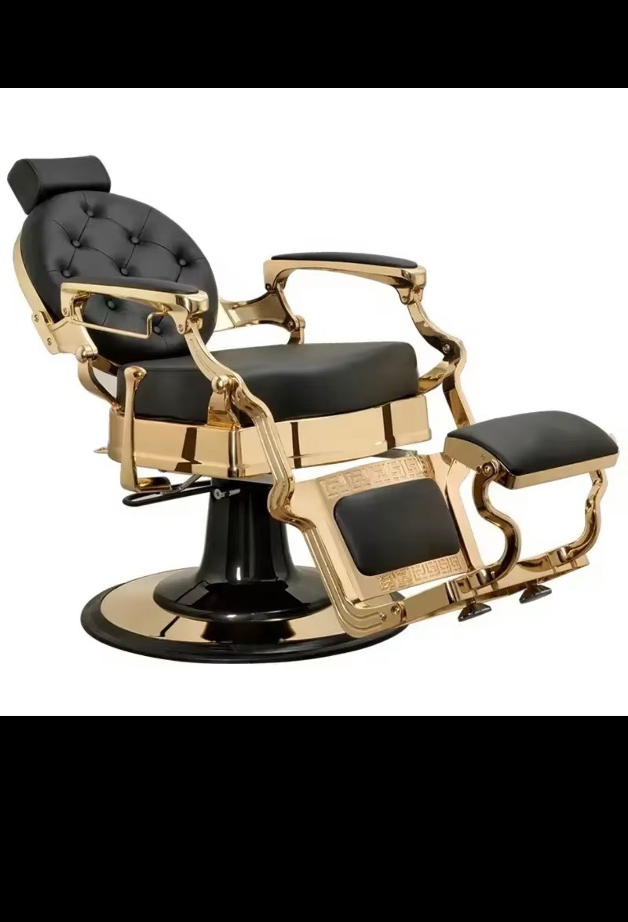 Chaise de barbier rétro inclinable pour hommes, coiffeur, coiffeur, prix de gros et or Jincheng, ensemble 1 noir moderne de haute qualité