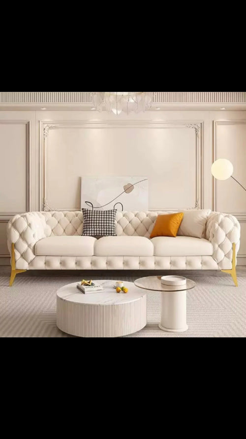 Canapé de salon moderne en acier inoxydable de luxe, vente chaude, 2-3 places, revêtement en velours, pour la maison et l'hôtel