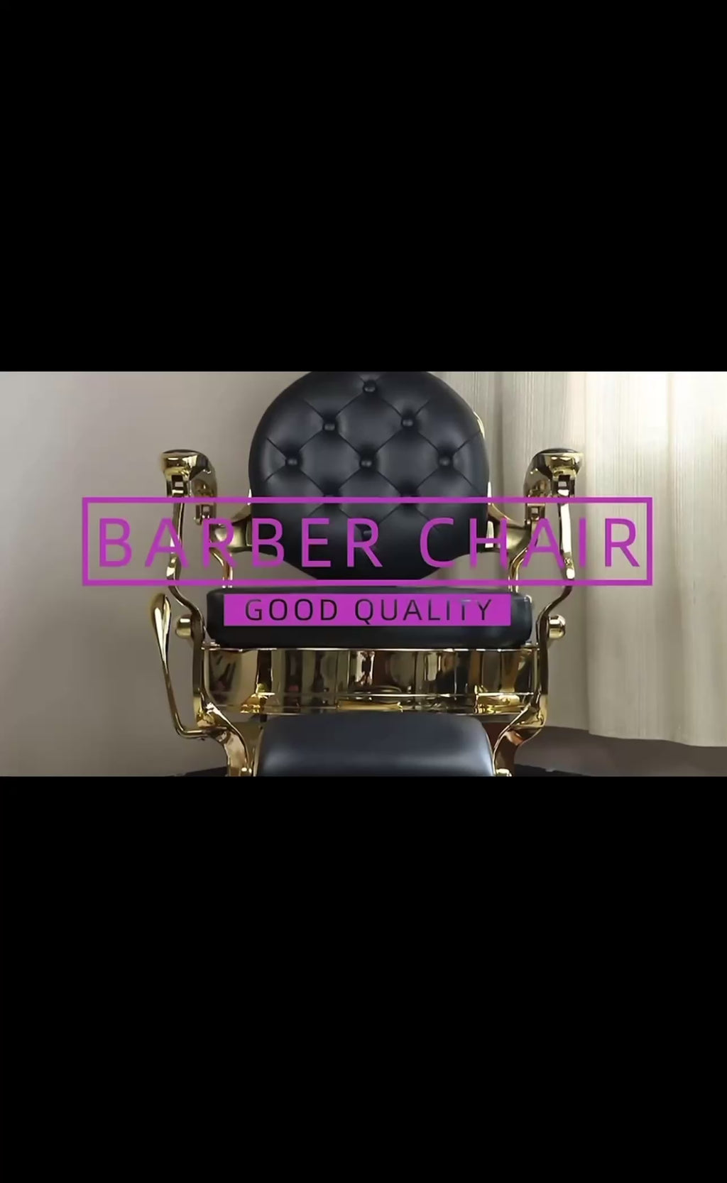 Chaise de barbier rétro inclinable pour hommes, coiffeur, coiffeur, prix de gros et or Jincheng, ensemble 1 noir moderne de haute qualité